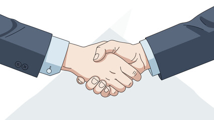 Handshake between two business professionals.