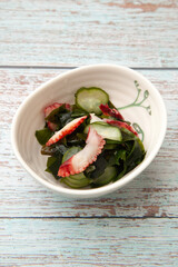 蛸ときゅうりとわかめの酢の物