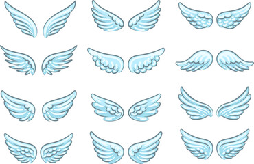 Cartoon angel wings