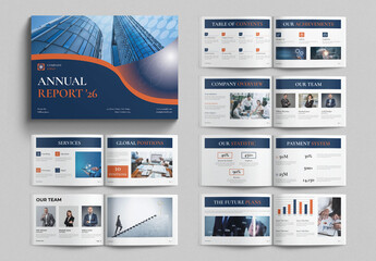 Annual Report Template Design Layout Landscape