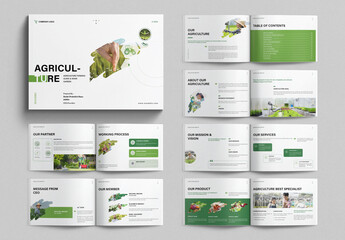 Agriculture Brochure Template Design Layout Landscape