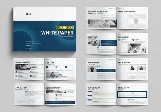Business White Paper Template Design Layout Landscape