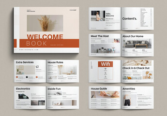 Welcome Book Template Design Layout Landscape
