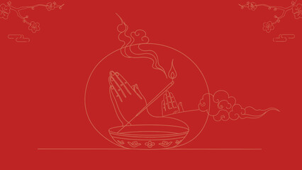 Chinese New Year, burning incense