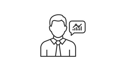 business man with a speech bubble