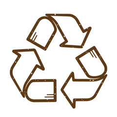 Vintage recycling symbol with arrows in a circular motion  eco friendly icon