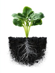Growing sustainably with a focus on roots. Explore how plant life thrives from the soil below. Nature reveals its secrets every time we look close. Generative AI