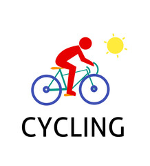 Cycling flat illustration