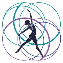 Abstract Orbiting Curves with Dynamic Center Symbol