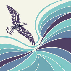 Obraz premium Abstract Ripple Wave Expanding from Center Vector