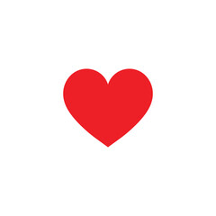 Red Heart on Black Background, Love Symbol