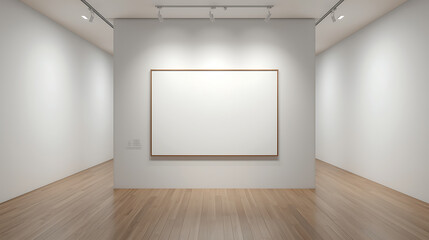 Minimalist Modern Art Gallery Mockup with Blank Canvas
