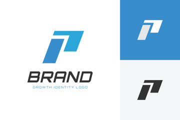 Modern Letter P Logistic Business Logo Icon Design. Up Arrow Combined With Alphabet P Shape Concept Symbol For Logistics Delivery And Corporate Brand Identity