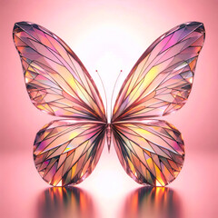 Vibrant Colorful Glass Butterfly Abstract Fantasy Concept