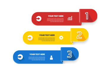 business banners number step Template concept vector illustration