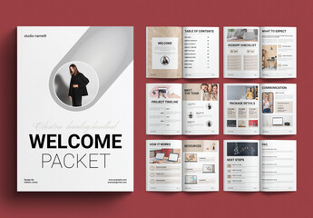 Welcome Packet Magazine Template Design Layout