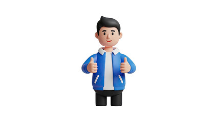 Cartoon Man Giving Thumbs Up