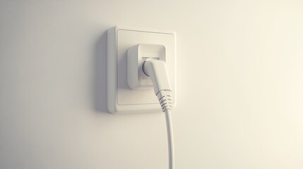 A modern electrical outlet with plug.
