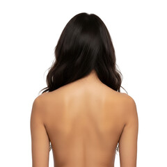 Fototapeta premium Silhouette of a woman with long dark hair