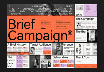 Creative Brief Campaign Presentation Template Design Layout
