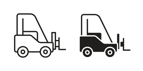 Forklift icons Black vector illustration for social media, app, and web © iconic