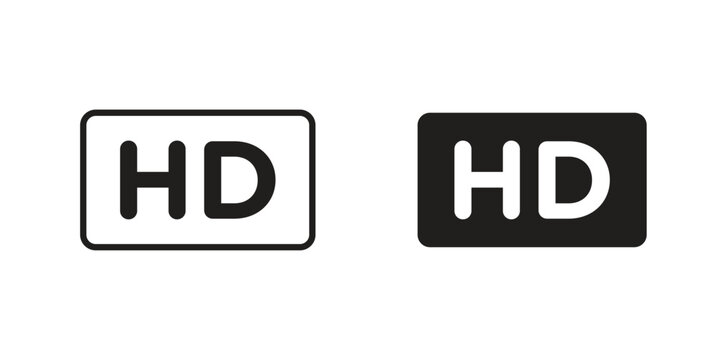 High definition icons Black vector illustration for social media, app, and web