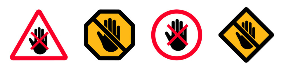 do not touch warning sign