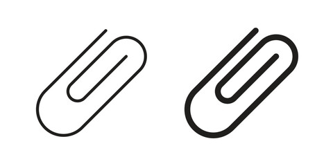 Obraz premium Paperclip icons Black vector illustration for social media, app, and web