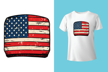 Land of the free because of the brave hand drawn american patriotic quote lettering. 4th of July day related calligraphy. Vector vintage illustration.