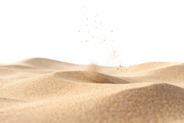 Sandy Dunes with Dust Particles in Air