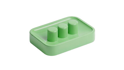 Green Toothbrush Holder with Three Posts