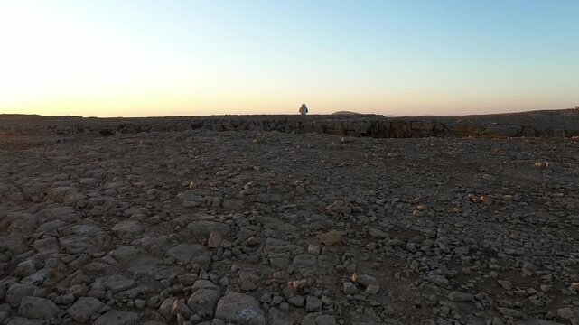 Aerial Jewish Prayer Over Mitzpe Ramon Desert Cliffs

Drone footage shows Jewish prayer overlooking Mitzpe Ramon desert Israel on 1.1.2026

