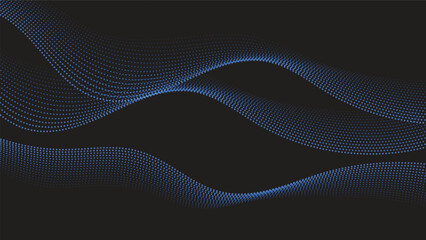abstract blue background with wavy graphic dots
