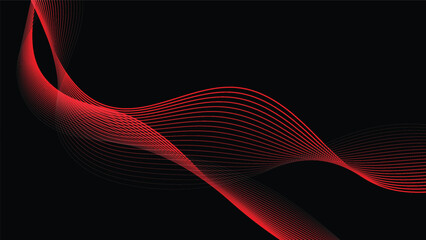 abstract red flowing lines background