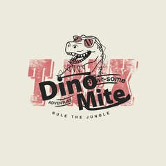 T-Rex Dinomite rawr some boys dinosaur graphic.eps