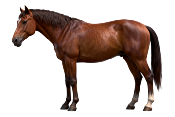 Beautiful Brown Horse with Smooth Coat and Muscular Build