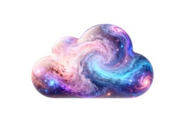 Cosmic Nebula Swirl in Abstract Cloud Shape