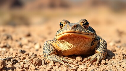 Sonoran Desert Toad in its natural habitat, a detailed close-up of the amphibian.