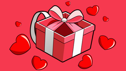 gift box with red ribbon