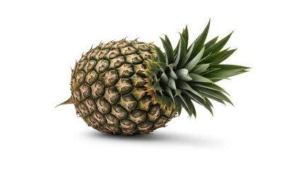 Fototapeta premium Pineapple Whole Isolated on White