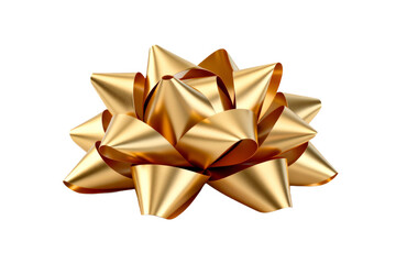 Golden Ribbon Bow for Gift Decoration