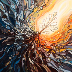 Transformation and renewal abstract expressing change evolution and fresh positive energy