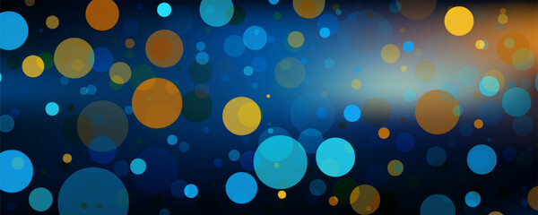 Falling confetti on blue background, abstract background with dark blue and gold particle. eps 10