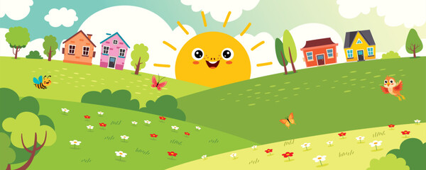 Blank Green Nature Landscape Scene