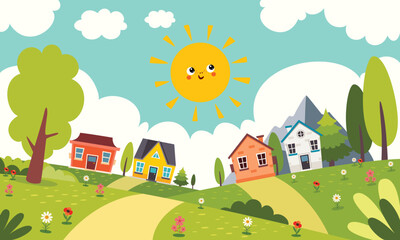 Blank Green Nature Landscape Scene