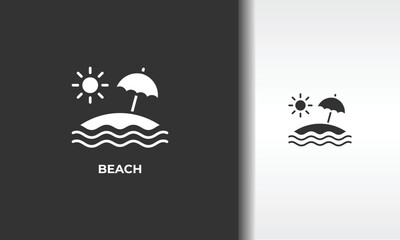 Beach Vector, Icon Or Logo Sign Isolated Symbol Illustration