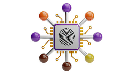 Fingerprint Security Chip with Connected Nodes