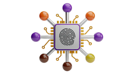 Fingerprint Security Chip with Connected Nodes