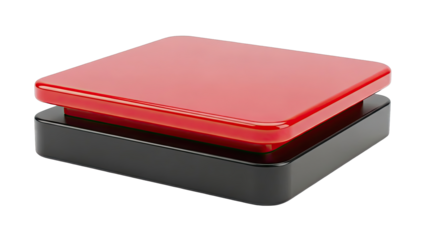 Red and Black Square Button