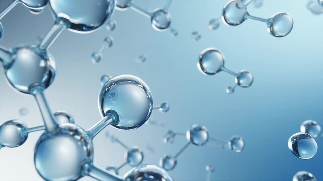 Clear Swirl Water Texture with Air Bubbles &ndash; Clean Skincare Abstract Background
